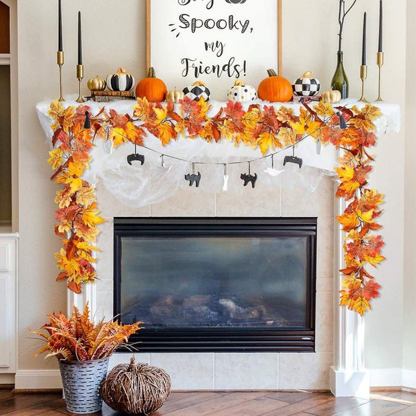 Bran Fall Maple Garland - 5.9ft/piece Artificial Fall Foliage Garland Colorful A Carousel 2