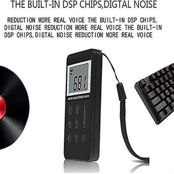 Bran Am/fm Pocket Radio, Portable Digital Tuning Stereo Walkman Radio With Recha Carousel 4
