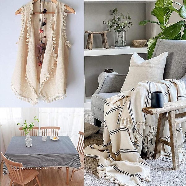 Bran 50 Yards Cotton Lace Torque Trim Fringes Lace Trim Tapes Sewing Cloth Sewin Carousel 5