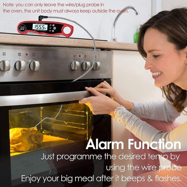 Bran Oven Safe Leave In Meat Thermometer Instant Read, 2 In 1 Dual Probe Food Th Carousel 1