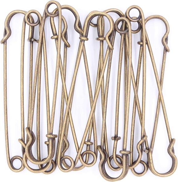 Bran Safety Pins Large Heavy Duty Safety Pin - 15pcs Blanket Pins 3/4 Inch Stai Carousel 1