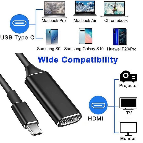 Bran Usb C To Hdmi Adapter, 4k Type-c To Hdmi Adapter (thunderbolt 3 Compatible) Carousel 5