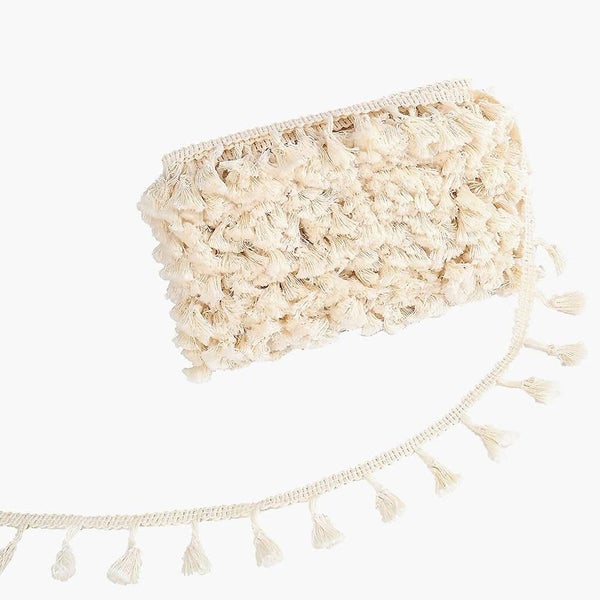 Bran Tassel Fringe Trim, Cotton Lace, Tassels Fringe Lace Trim Ribbon For Women Carousel 2