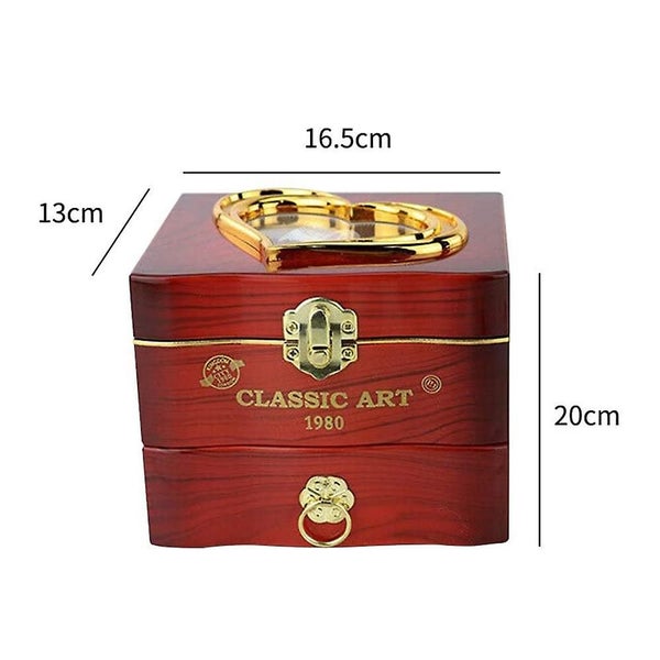 Bran Musical Jewelry Box, Rotating Vintage Musicetui, Gift With Ballerina Dancer Carousel 5