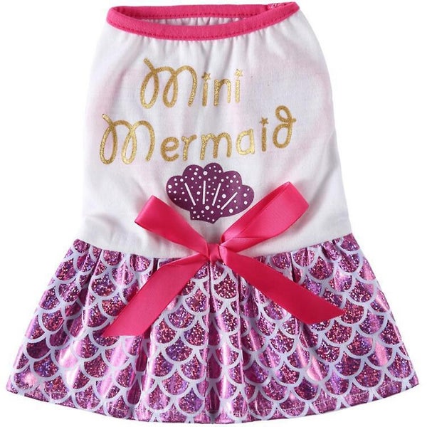 Sweet Puppy Dog Princess Dresses Mermaid Skirt Dress For Dog Cat Halloween Carousel 1