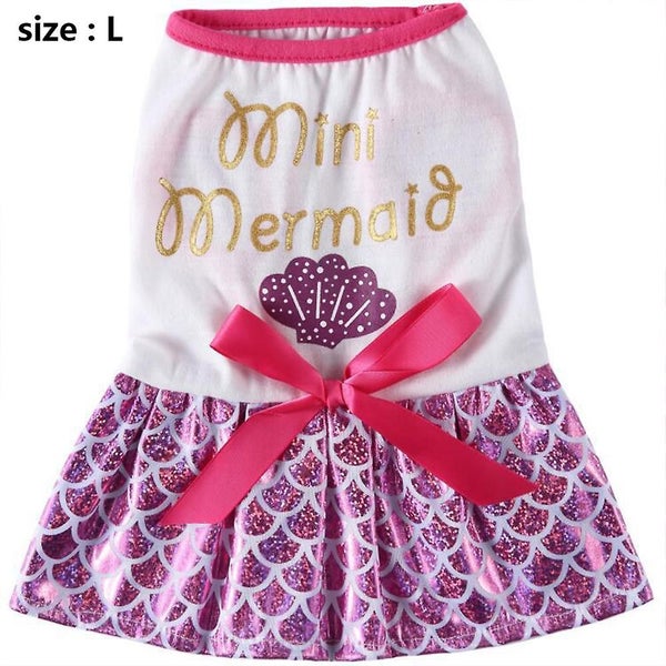 Sweet Puppy Dog Princess Dresses Mermaid Skirt Dress For Dog Cat Halloween Carousel 2