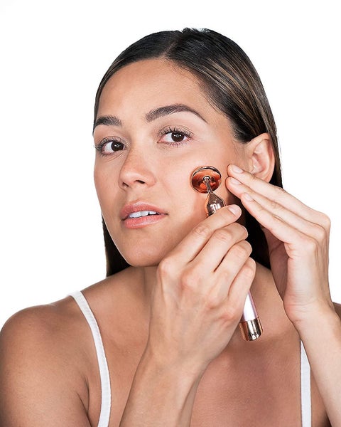 Bran Finishing Touch Flawless Contour Vibrating Facial Roller & Massager, Rose Q Carousel 4