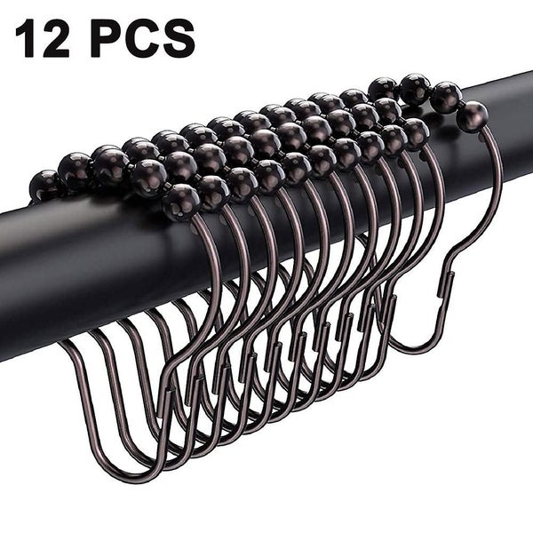 Bran 12pcs Shower Rings Shower Curtain Rings Stainless Steel Hanging Ring With S Carousel 1