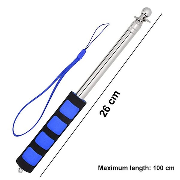 Bran 200cm Stainless Steel Portable Telescopic Social Distance Stick Pointer, Ex Carousel 5