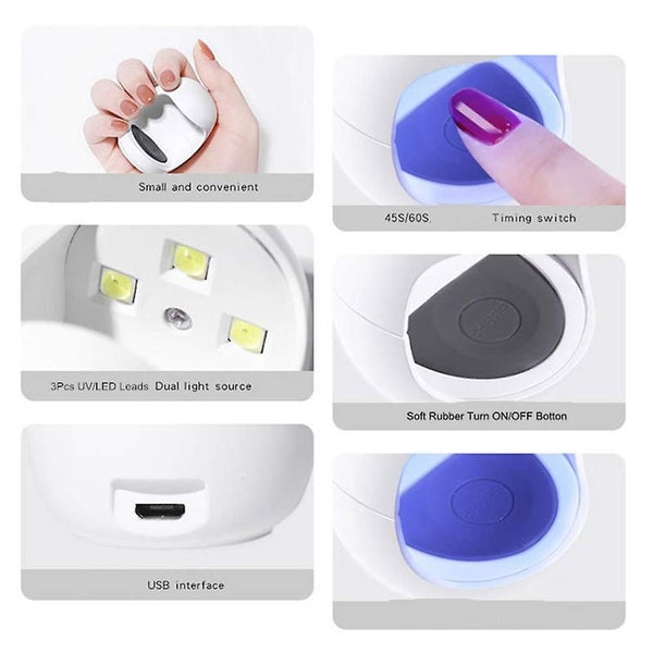Bran Mini Egg-shaped Led Lamp For Aging For A Nail Finger Carousel 2