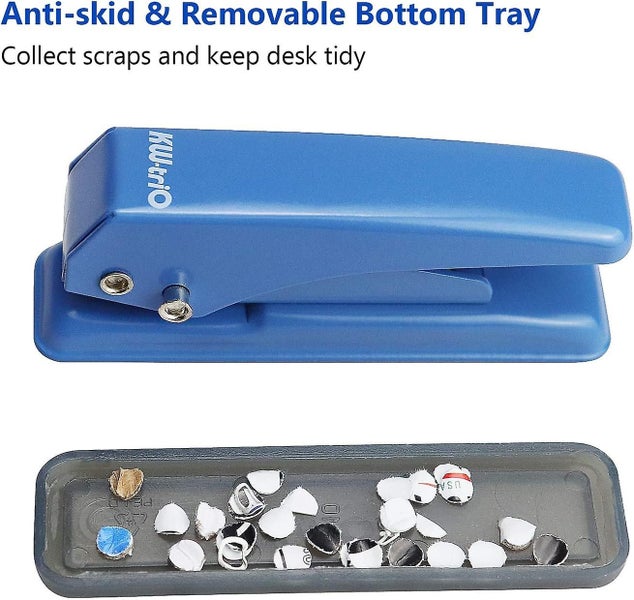 Bran 3 Pack Hole Punch Metal Single Hole Puncher Heavy Duty, Low Force, 20 Sheet Carousel 5