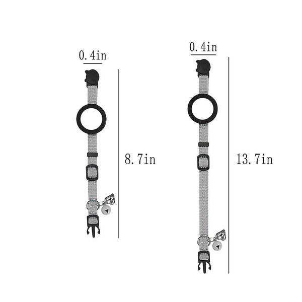 Airtag Cat Collar With Bells, Airtag Pet Collar With Waterproof Airtag Stand And Carousel 2