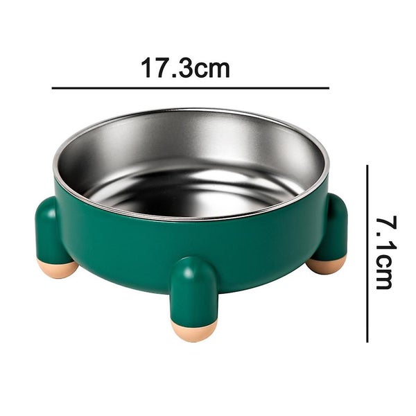 Cat Bowl Four-legged Anti-overturning Pet Bowl Stainless Steel Dog Bowl Carousel 2
