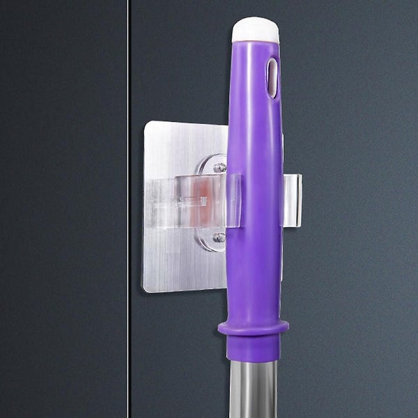 4 Pcs Broom Holder, Broom Gripper Mop Holders Wall Mount, Mop Racks Holders Self Carousel 4