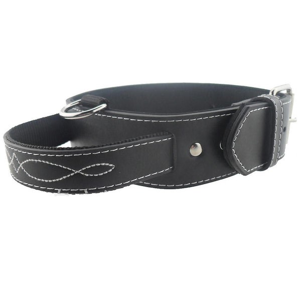 Doug Club | Leather Heavy Tactical Dog Collar With Handle | Saddle, Full Grain, Carousel 1