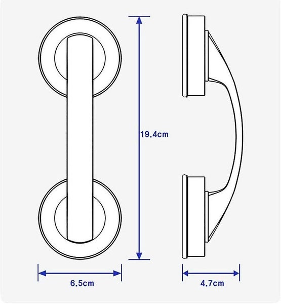 Grab Bar With Suction Cup Anti-slip Bathroom Suction Cup Door Handle, Portable M Carousel 2