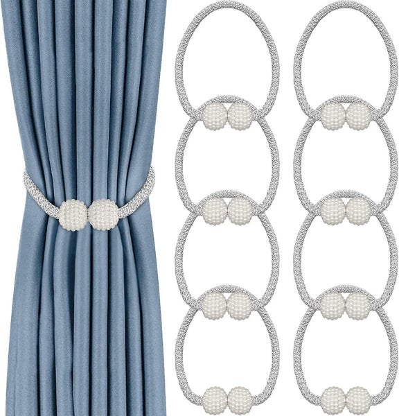 8 Pack Curtain Tiebacks, Convenient Drape Tie Backs Decorative Curtain Holdbacks Carousel 2