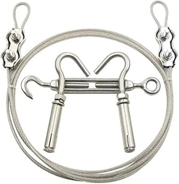 Clotheslines Portable Windproof Anti-sag Clothes Rope Line With Stainless Steel Carousel 2