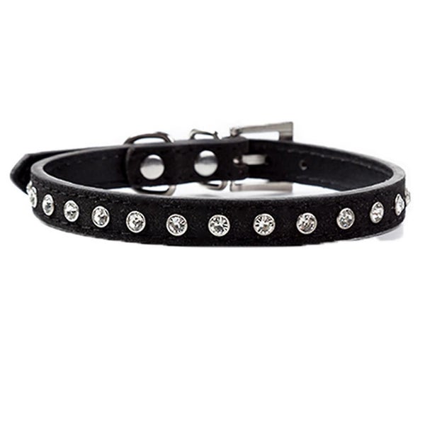 Cute, Dazzling, Shiny, Elegant Fancy Suede With 1 Row Of Shiny Rhinestone Crysta Carousel 1