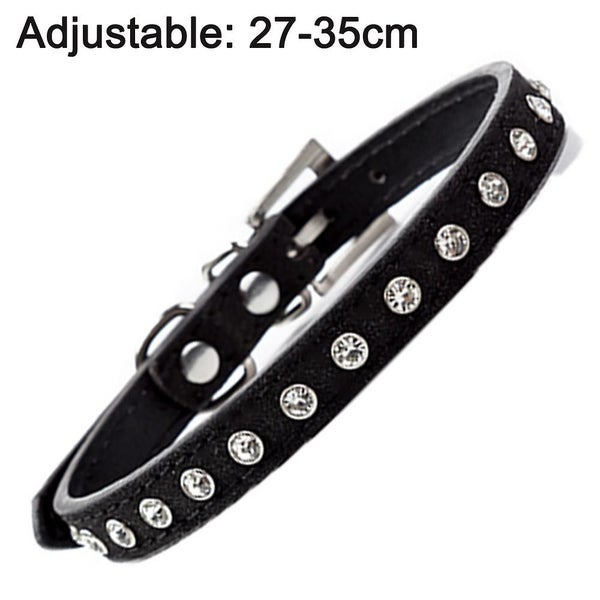 Cute, Dazzling, Shiny, Elegant Fancy Suede With 1 Row Of Shiny Rhinestone Crysta Carousel 2
