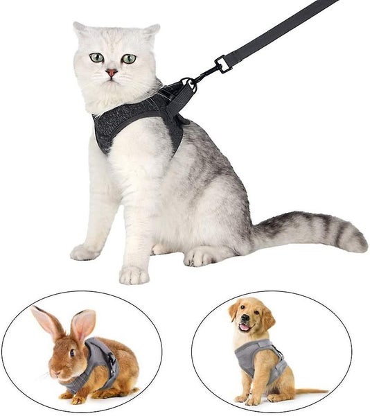 Ultralight Cat Harness And Leash Soft And Comfortable Kitten Collar Running Cat Carousel 4