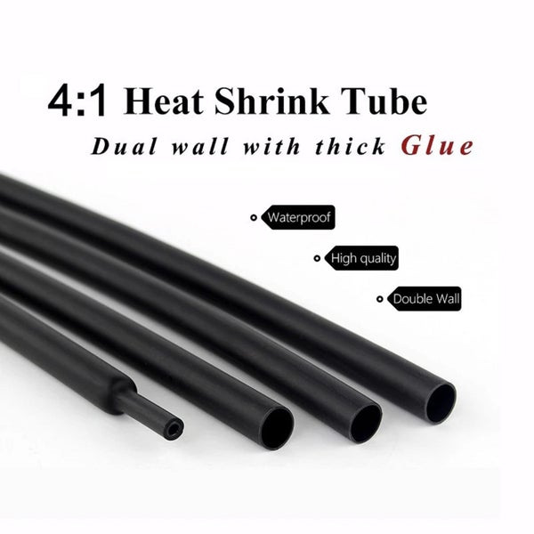 TECHOMAN Heatshrink Tubing with Glue Lining 4:1 - 8mm Diameter 1.22 Metres Carousel 1