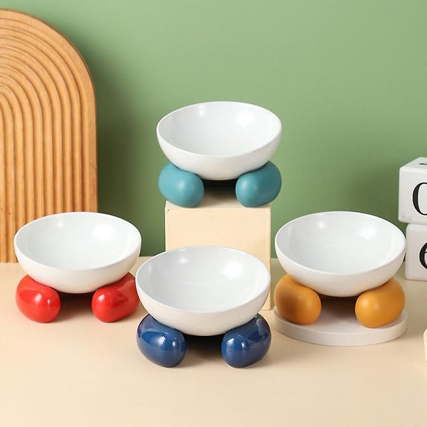 Ceramic Protection Cervical Vertebra Oblique Mouth Dog Bowl Food Bowl Rice Bowl Carousel 5