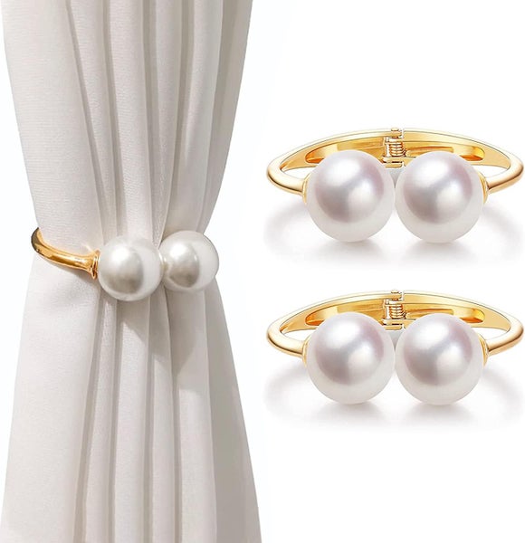 Curtain Tiebacks, Pearl Holdbacks, Decorative Curtain Tie Backs Spring Curtain T Carousel 1