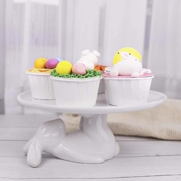 Cupcake Stand Ceramic Dessert Plates For Snacks And Cookies, Bunny Candy Dish Gi Carousel 5