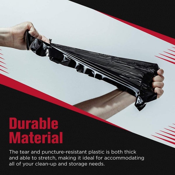 Trash Bags, (10 Count) Large Black Heavy Duty Garbage Bags Carousel 2