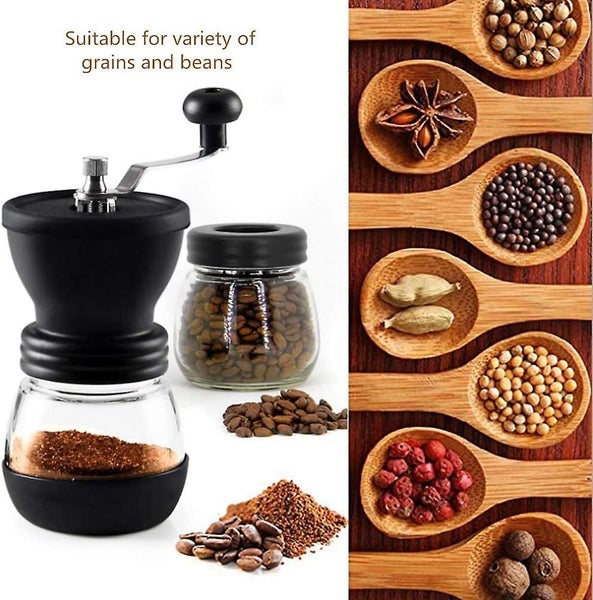 Manual Coffee Mill Grinder With Ceramic Burrs, With Stainless Steel Handle And S Carousel 2