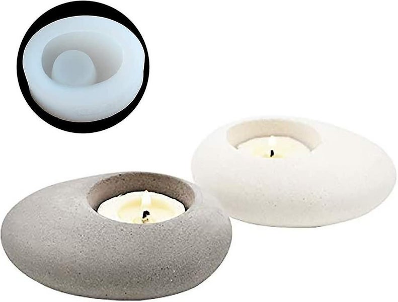 Cobblestone Candlestick Silicone Mold Concrete Flowerpot Mould Handmade Cement C Carousel 1