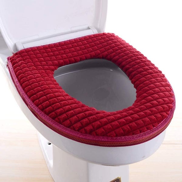 Bathroom Soft Thicker Warmer Toilet Seat Cover Pad Home Decoration Toilet Seat C Carousel 2