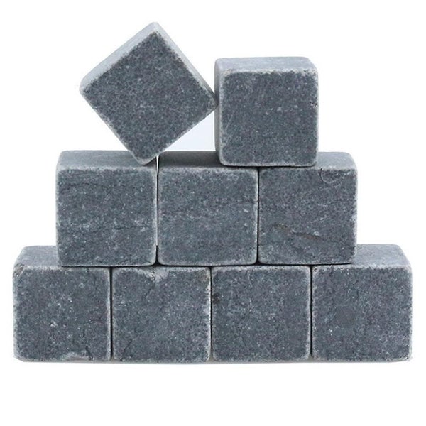 Whiskey Stones Gift Set W/ Whiskey Rocks Bag Reusable Cooling Ice Cubes Chill Yo