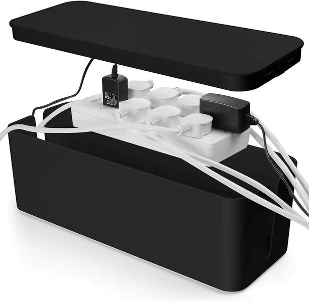 Cable Management Box, Cord Organizer Box Cover With Cable Kit Hides Power Strips Carousel 2
