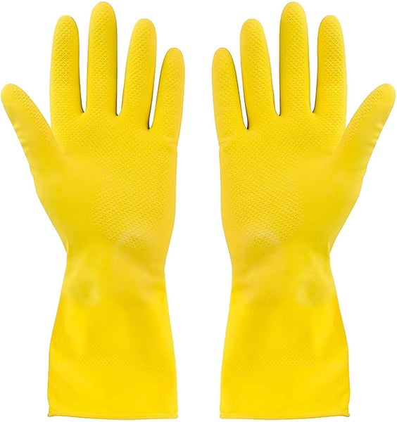 3 Pairs Protect Rubber Gloves, Dishwashing Household Gloves, L Size Carousel 1