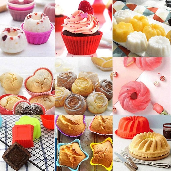 36 Pieces Silicone Muffin Cups, Reusable Silicone Baking Cups, Muffin Cups Carousel 4