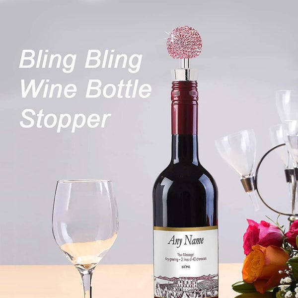 2pcs Bling Decorative Wine Stoppers,funny Cute Bottle Plug Carousel 2