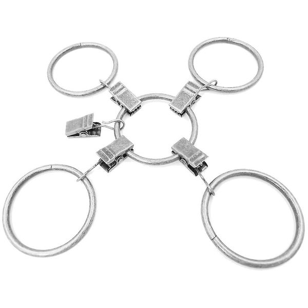 30 Pcs Curtain Rings With Clips, Rustproof Metal Drapery Ring, 25mm Carousel 1