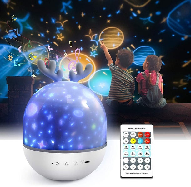 Baby Projector Night Light, Led Night Light Child Musical Light Lamp 360 Rotati Carousel 1