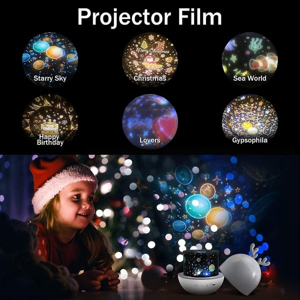 Baby Projector Night Light, Led Night Light Child Musical Light Lamp 360 Rotati Carousel 5