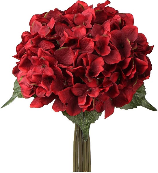 Artificial Wedding Flowers Fake Flowers Faux Hydrangea Bouquet Flower Arrangemen Carousel 1