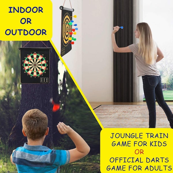 Magnetic Dart Board, Indoor Outdoor Dart Games For Kids With 12pcs Magnetic Dart Carousel 2