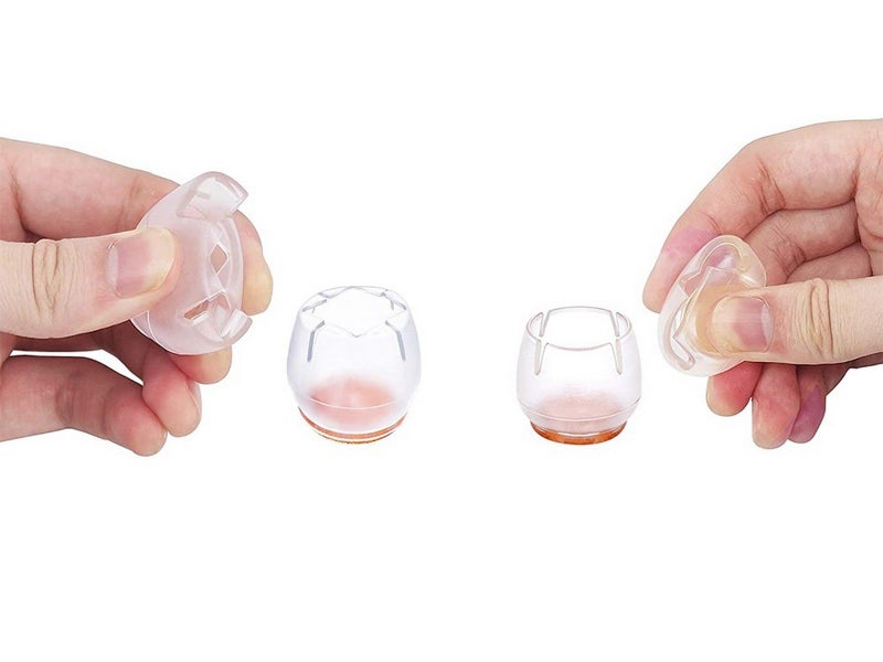 16Pcs Round Chair Leg Covers Furniture Sofa Leg Caps Floor Protector with Pad Carousel 5