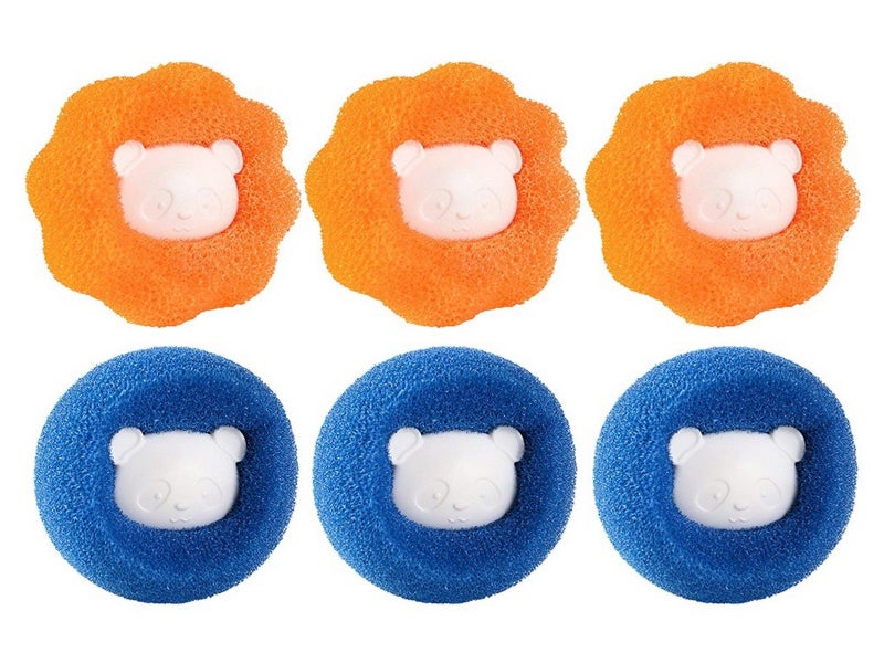 6Pcs Reusable Sponge Laundry Washer Dryer Balls Pet Hair Remover Tools Carousel 2