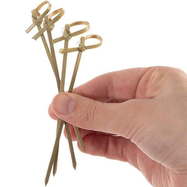 200pcs Of Bamboo Cocktail Picks - Knotted Skewers - Cocktails Carousel 2