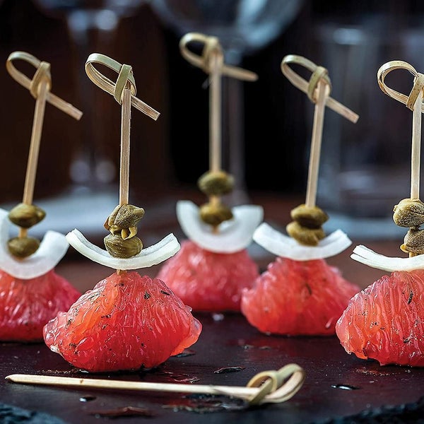 200pcs Of Bamboo Cocktail Picks - Knotted Skewers - Cocktails Carousel 4