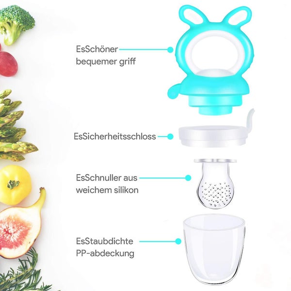Fruit Teat Baby & Toddler, Silicone Pacifier Teether From 3 Months, Fruit Teat B Carousel 5