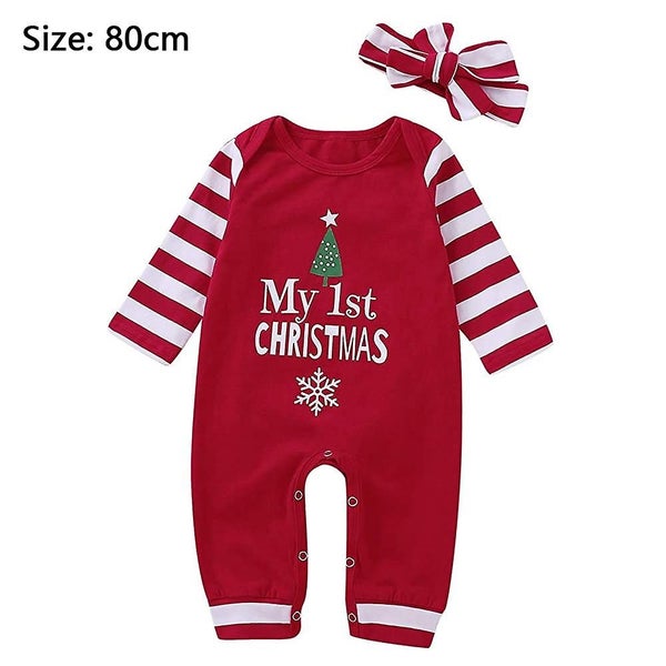 Newborn Baby Girls Boys Christmas Clothes Outfits My First Christmas Carousel 1