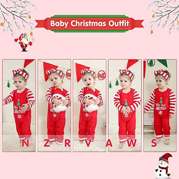 Newborn Baby Girls Boys Christmas Clothes Outfits My First Christmas Carousel 5